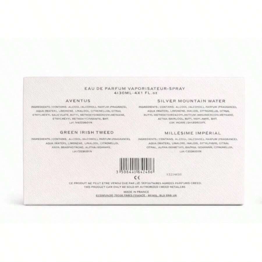 Creed Luxury Collection 4 X 30ml Cologne Parfume EDP Set - Birthday, Valentine's Day, Anniversary, Holiday, Wedding Gift Set