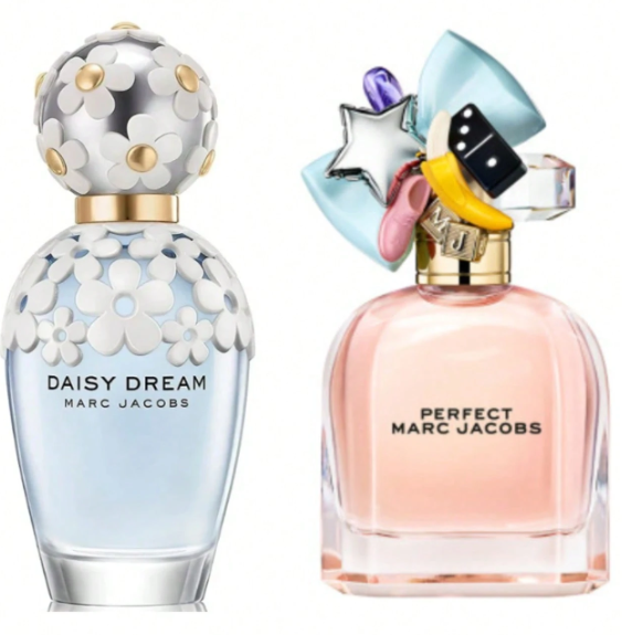 Marc Jacobs [Perfume Bundle] Daisy Dream Eau De Toilette Spray For Women + Perfect Eau De Parfum Spray For Women EDT+EDP 3.4oz/100ml + 3.3oz/100